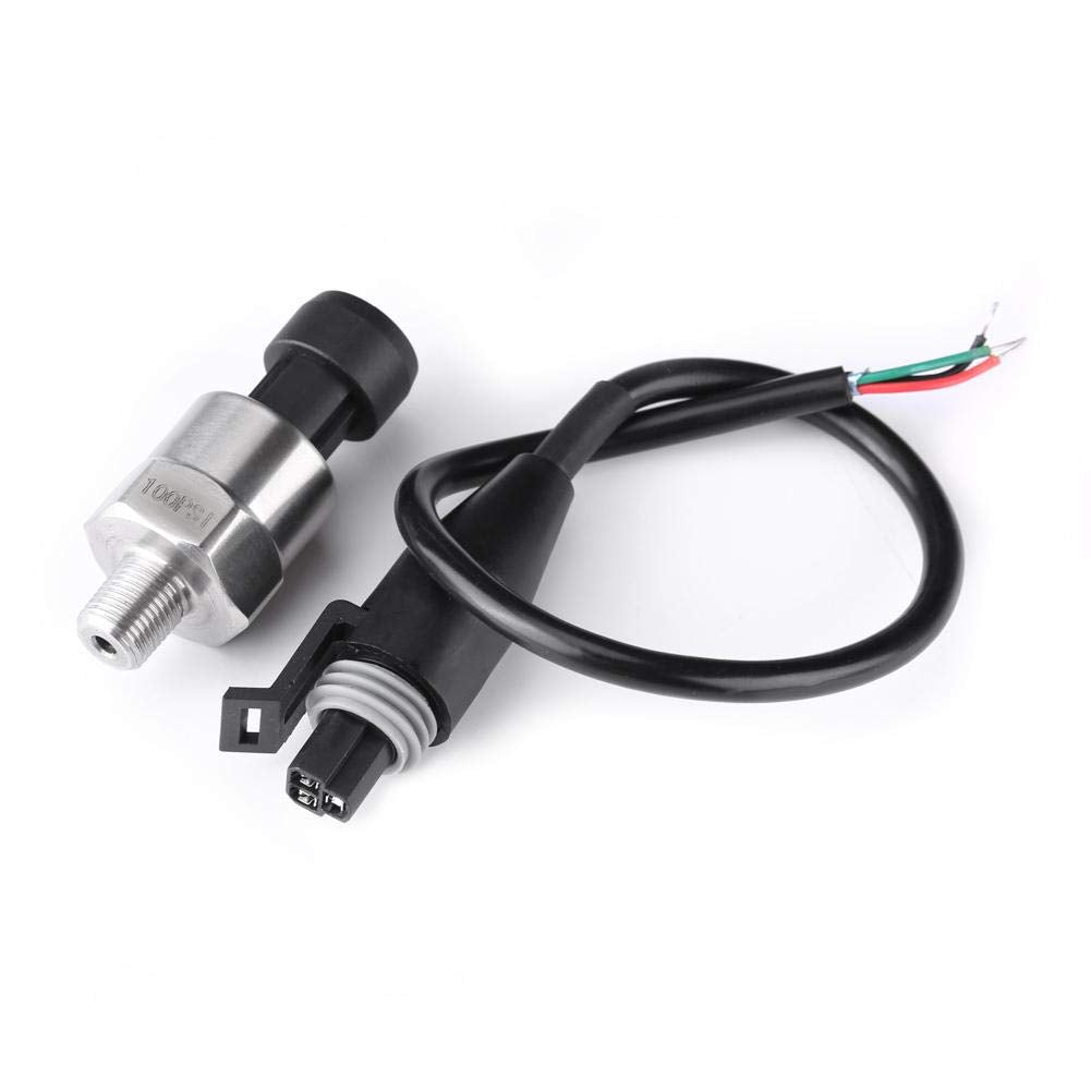  [AUSTRALIA] - Pressure Transducer Sender Sensor for Oil Fuel Air Water,1/8"NPT Thread Stainless Steel (100 PSI) 100 PSI