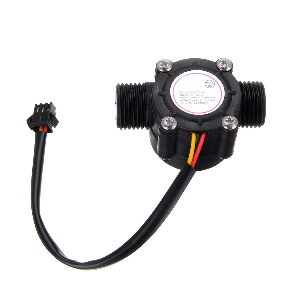  [AUSTRALIA] - HiLetgo G1/2" Water Flow Hall Sensor Switch 1-30L/min 1.75MPa Flow Meter Flowmeter Counter Water Flow Sensor