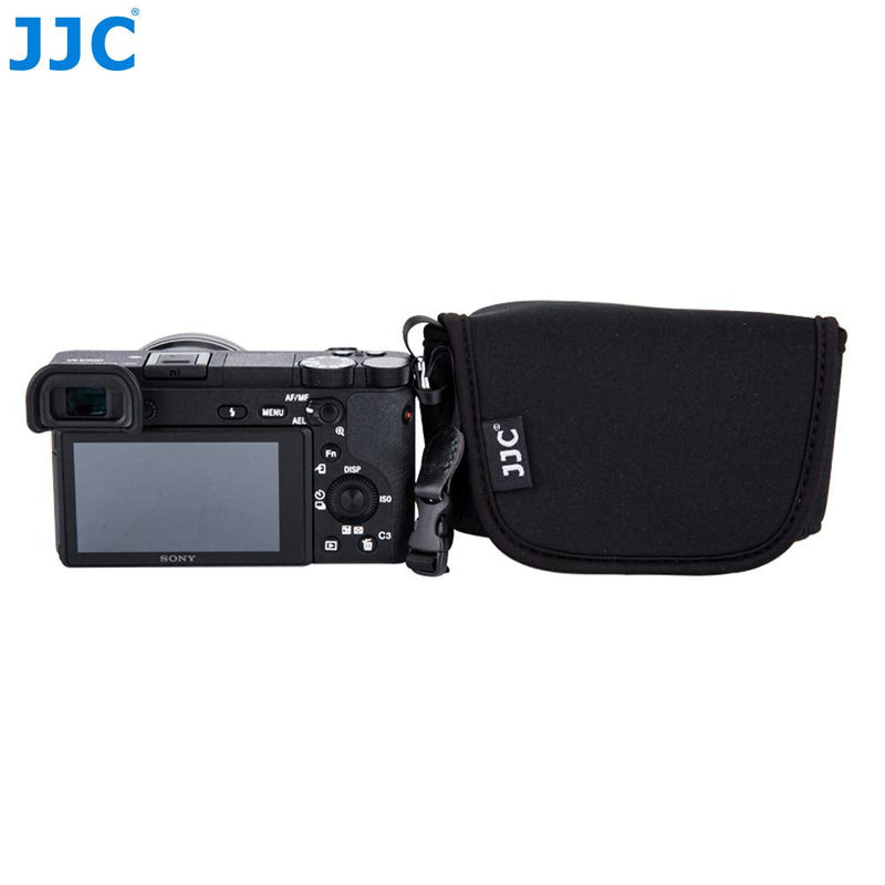  [AUSTRALIA] - JJC Ultra Light Neoprene Black Camera Case for A6600/A6500/A6400/A6300/A6100/A6000 with 16-50mm lens, RX1RII, SX420IS, LX100II, fp, fp L and other camera with lens up to 4.7 x 2.9 x 3.4 (W x H x D)