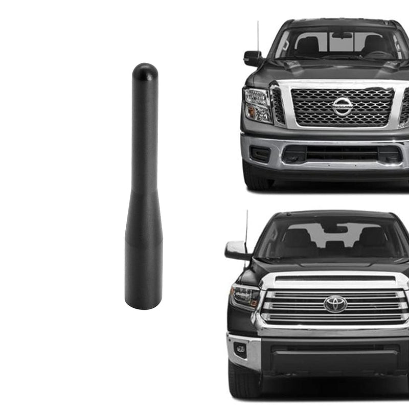  [AUSTRALIA] - AMFRNE Matte Black Radio Short Stylish Antenna, Compatible with Toyota Tundra Tacoma, Nissan Titan Frontier Trucks, Car Wash Safe, T6061 Solid Aluminum, 3.6 Inch, Fits All Japanese Truck Antenna