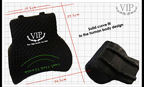  [AUSTRALIA] - VIP Luxury Black Memoryform Cushions Car Seat Head Neck Rest Cushion Headrest Pillow Pad for Car Motors Auto Vehicle(1pack)