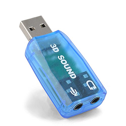  [AUSTRALIA] - VizGiz 3 Pack USB Sound Card Adapter 5.1 Channel 3D External USB to 3.5MM 1/8 Audio Jack Stereo Headset Mic Microphone Headphone Earphone Plug and Play for Raspberry Pi Windows Mac Linux PC Computer