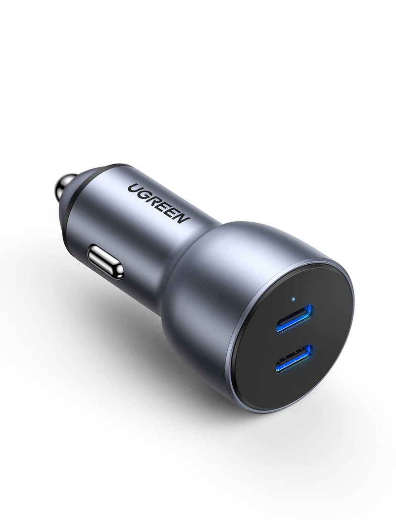  [AUSTRALIA] - UGREEN USB C Car Charger, 40W Type C Car Charger Dual PD 20W Fast Car Charger Adapter Compatible with iPhone 14/13/12/11, iPad Pro/Mini/Air, Galaxy S23/S22/S21/S20/S10/Note 20, Pixel 5/4/3