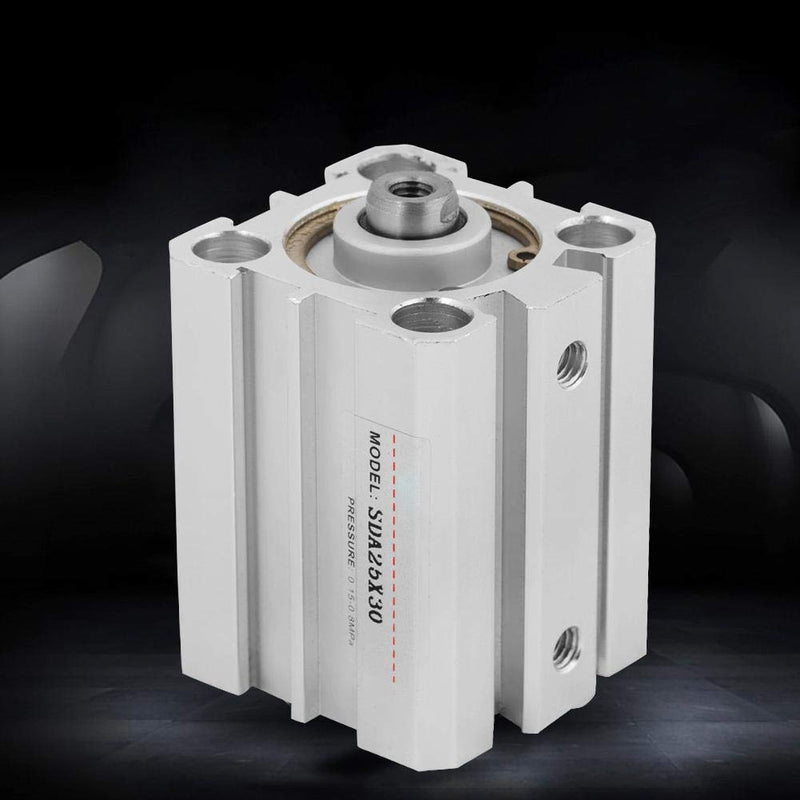 Stroke 30mm High Precision Mini Air Cylinder Aluminum Micro Round Tube Pneumatic Cylinder Double Action - LeoForward Australia