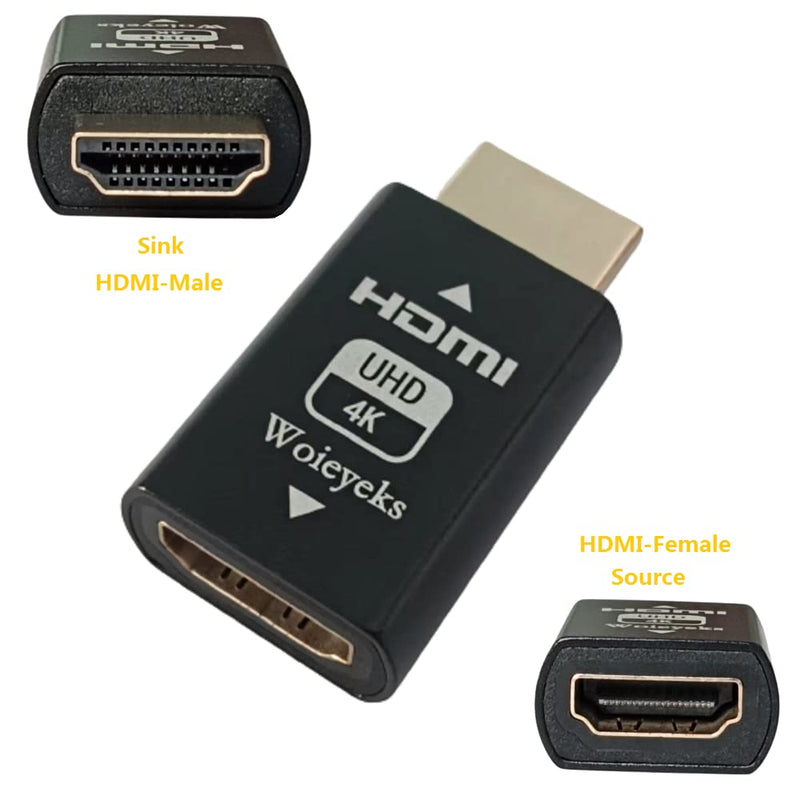  [AUSTRALIA] - HDMI EDID Emulator Passthrough for with KVM Switches,Video splitters,Extenders,AV Receiver,5rd Generrtion Emulator Adapter Recommend 1080P@60fps,Highest4K@60fps (3 Pack) 4K-3 Pack