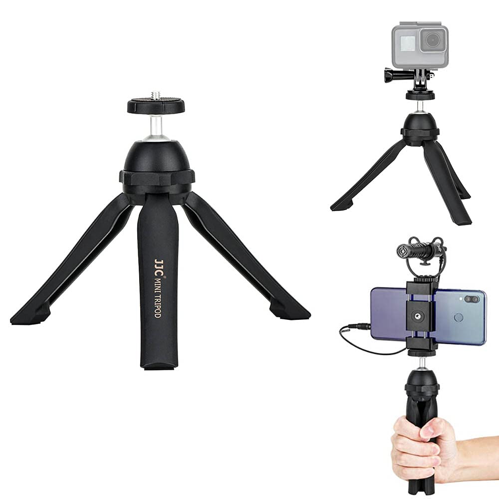  [AUSTRALIA] - JJC Mini Tabletop Tripod Stand and Handle Grip for GoPro Hero 10 9 8 7 DJI Osmo Insta360 AKASO Action Camera, iPhone Android Samsung Phone, Compact DSLR Mirrorless Digital Vlog Camera and Camcorder Non-extendable