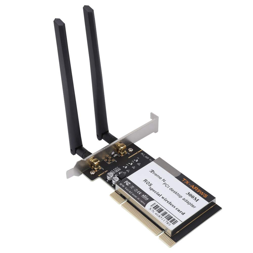  [AUSTRALIA] - 300Mbps Dual Band PCIe Express Adapter Network Card WLAN WiFi Adapter Card for Desktop PC Adapter for Windows XP , Windows 7 32 ,64 bit , Windows 8 32 ,64 bit , Windows 10 32 ,64 bit , ROS