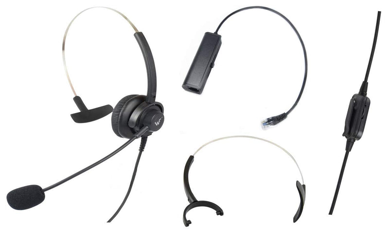  [AUSTRALIA] - WirelessFinest Replacement for Headset Headphones with Adjustable Volume and Mute Control IP Telephone Cisco 7931 7940 7960 7970 7962 7975 7961 7971 7960 M12 M22 and All Series