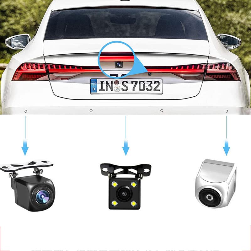  [AUSTRALIA] - ThtRht 3 Pack Car Rear Camera Holder Mounting Bracket Auto Dash Cam Rearview Camera Mount Stand Vehicle SUV Truck RV Backup DVR Back Reverse View Base 2in1 Windshield Window Mirror Sticker + Screws