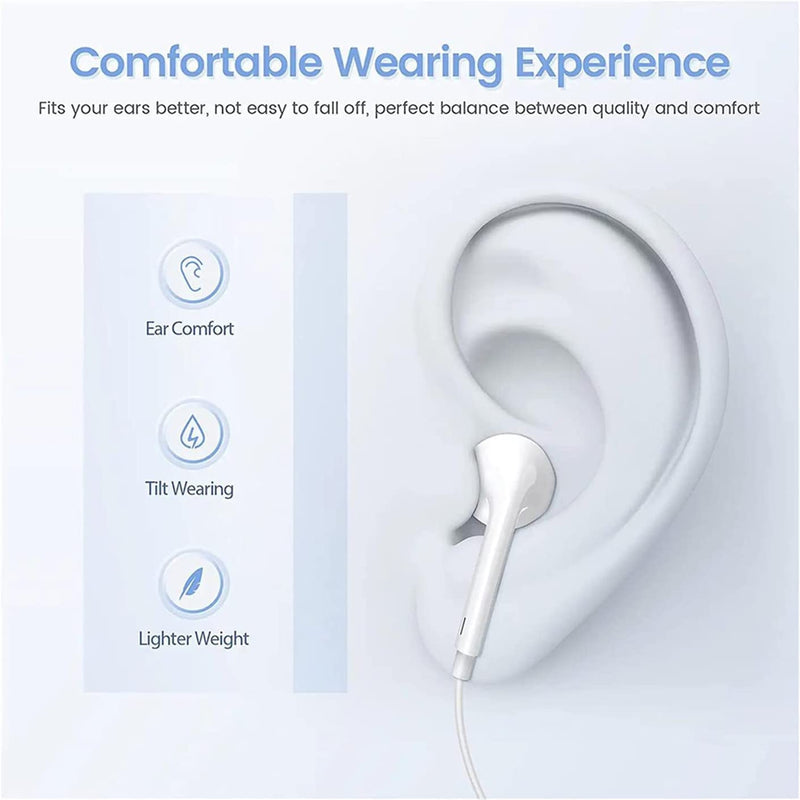  [AUSTRALIA] - 2 Packs Apple Earbuds [Apple MFi Certified] Earphones Wired with Microphone for 3.5mm iPhone Headphones (Built-in Microphone & Volume Control) Compatible with iPhone/iPad/iPod/Computer/MP3/4 2pc-3.5mm