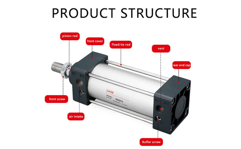  [AUSTRALIA] - Othmro 1Pcs Air Cylinder SC32 x 25, 32mm/1.26" Bore 25mm/0.98" Stroke Double Action Air Cylinder, 1/8PT Single Rod Double Acting Aluminium Alloy Penumatic Quick Fitting Air Cylinder