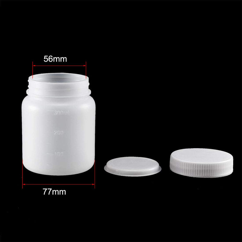  [AUSTRALIA] - uxcell Plastic Lab Chemical Reagent Bottle 300ml/10oz Wide Mouth Sample Sealing Liquid Storage Container 10pcs