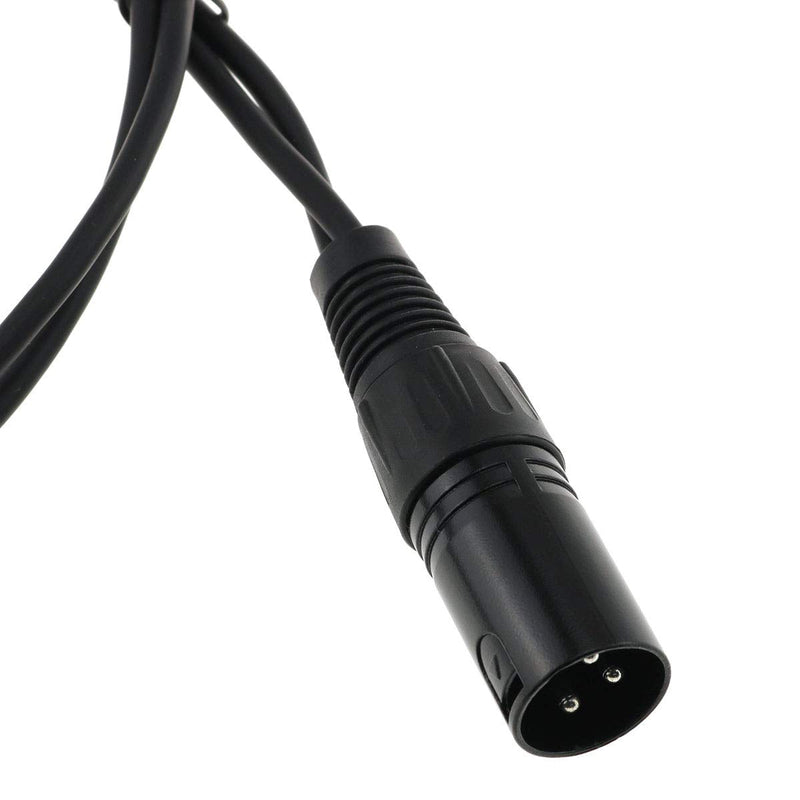  [AUSTRALIA] - E-outstanding XLR Y-Cable 50cm Black 3 Pin XLR Male Jack to Dual XLR Female Plug XLR Splitter Cable Adapter Cord for Microphone