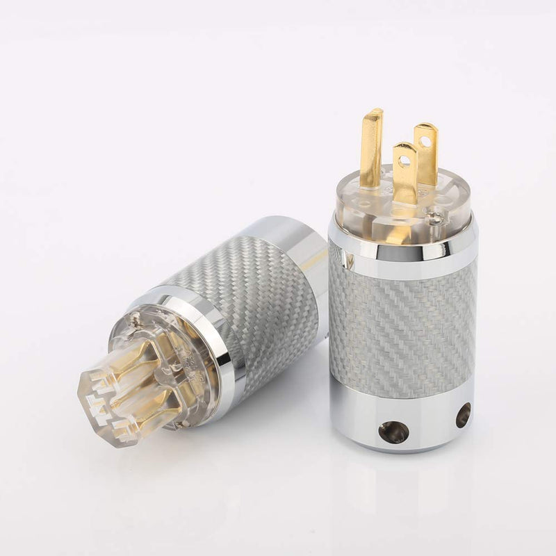  [AUSTRALIA] - Hi-End US AC Power Plug Connector 10A/250V~15A/125V Audio Grade Power Connector, IEC320 C13 Connector HiFi DIY (Gold Plated) Gold Plated
