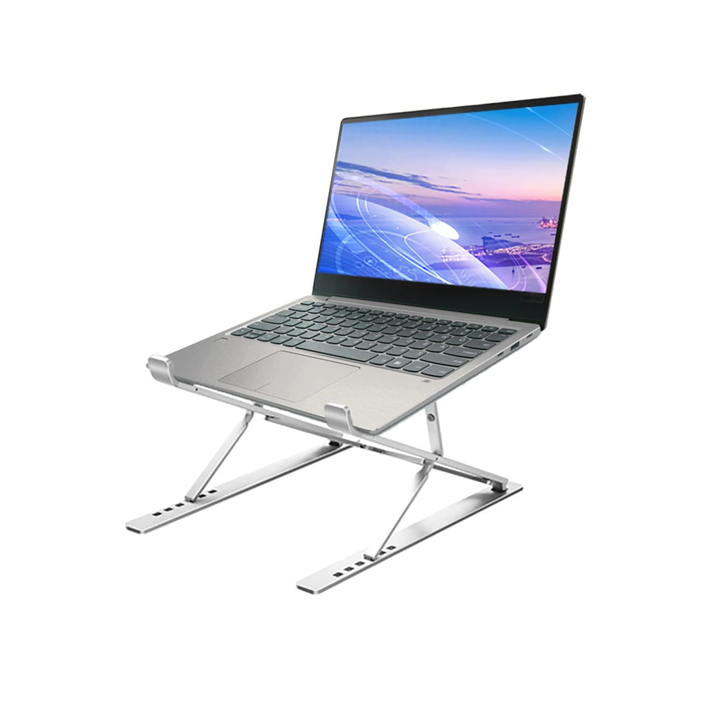  [AUSTRALIA] - Dogfish Laptop Stand, Ergonomic Aluminum Laptop Riser for Desk, Computer Stand 7+9-Step Height Adjustable, Foldable Notebook Stand Compatible with All 10-17" Laptops