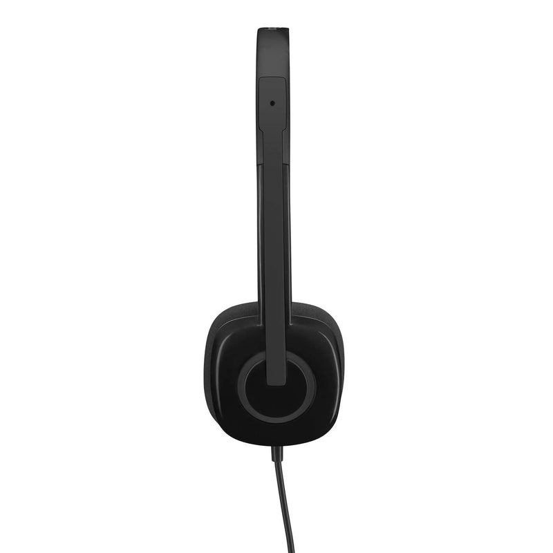  [AUSTRALIA] - Logitech 3.5 mm Analog Stereo Headset H151 with Boom Microphone - Black