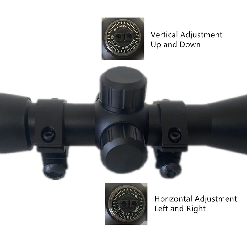  [AUSTRALIA] - NyLeabon Crossbow Scope, 4x32 Glass Etched Reticle Scope, Red and Green Illuminated Scope for Hunting 20 - 50 Yards, Compact Shooting Scope, Black, 4X32RGD