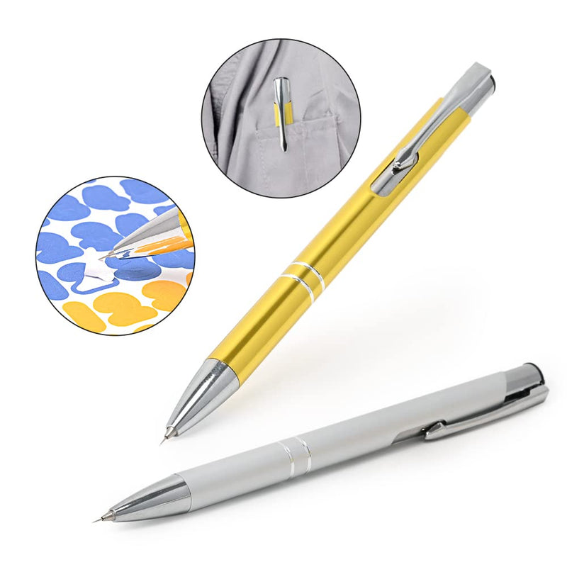  [AUSTRALIA] - 2 Pack Pin Pen Weeding Tool for Vinyl, Bubble Air Release Pen Vinyl Wrap Tool, Retractable Pen Pin Point Craft Weeding Pen