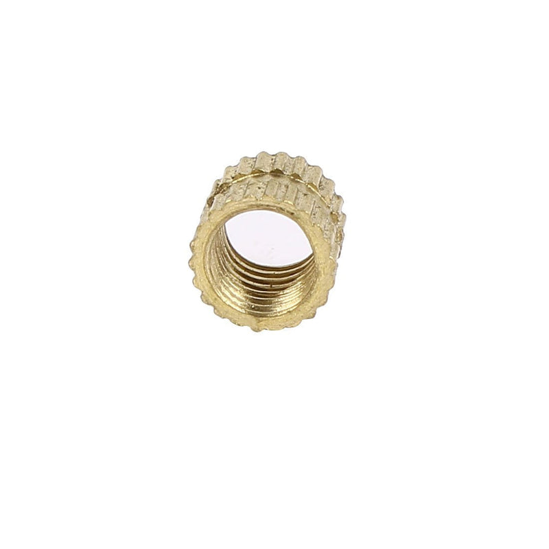  [AUSTRALIA] - uxcell Knurled Insert Nuts - 100Pcs M5 x 0.8mm Female Thread Brass Threaded Insert Embedment Nuts for 3D Printer