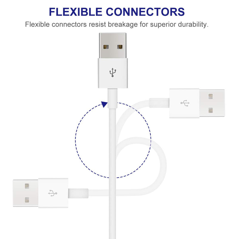  [AUSTRALIA] - Dericam Micro USB Cable for Home Security Camera and Android Mobile Phone/Tablets, 5V 1A, 5 Meters/16ft, High Speed USB 2.0 Data Transfer and Quickly Charging, UAC5MW, US, White 5 Meters-White
