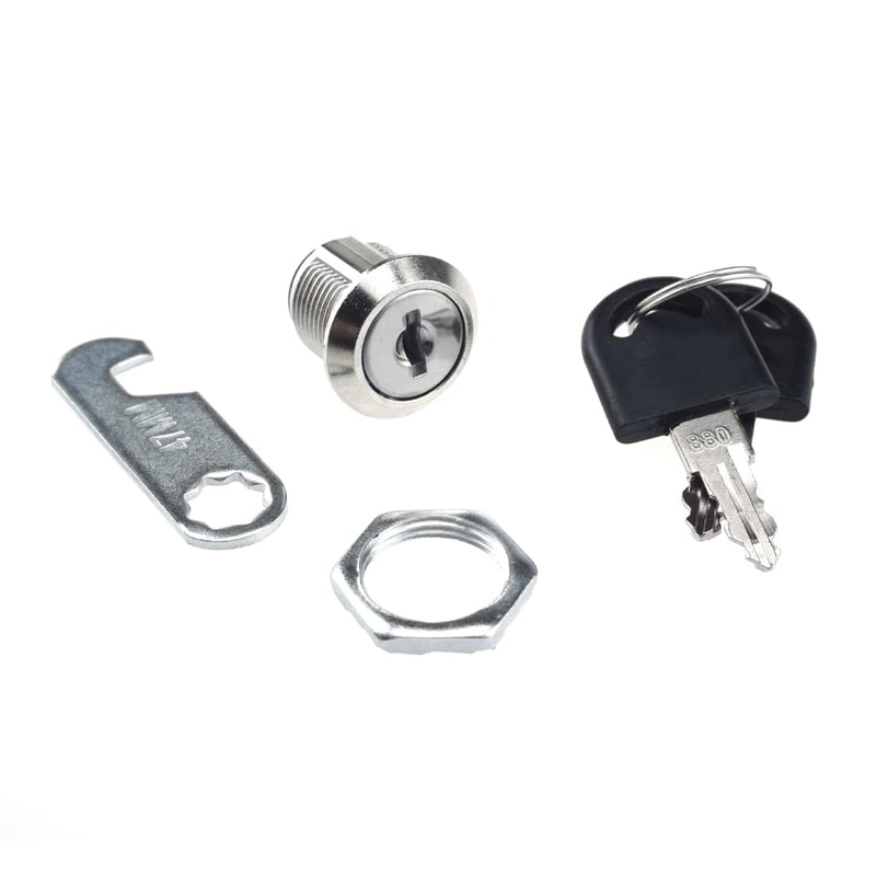  [AUSTRALIA] - SDTC Tech 1 Pack Cabinet Cam Lock Set Drawer Lock with Keys for Cabinet, Desk Drawer,Tabletop Showcases, etc. 16mm