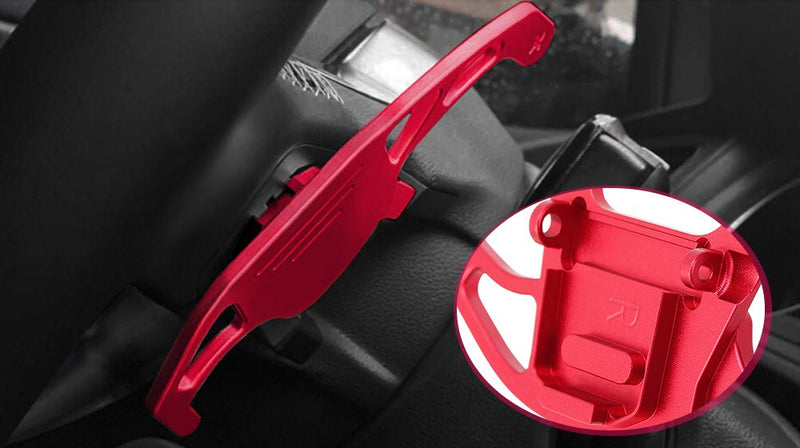  [AUSTRALIA] - Metal Car Steering Wheel Paddle Extend Shifter Replacement fit for Volkswagen VW GOLF GTI R GTD GTE MK7 7 POLO GTI Scirocco 2014-2019 red