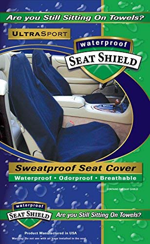  [AUSTRALIA] - Waterproof SeatShield UltraSport Seat Protector (Gray) - The Original Removable Auto Car Seat Cover - Soft Odor-proof, guards leather or fabric from sweat after sports and exercise Gray