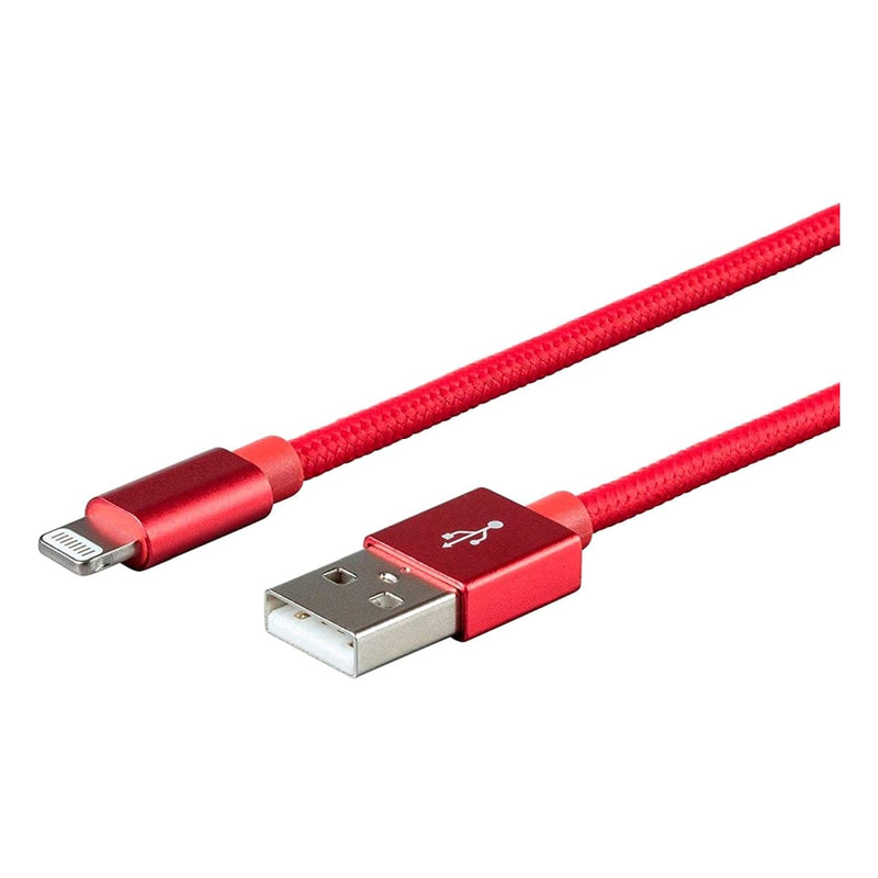  [AUSTRALIA] - Monoprice Apple MFi Certified Lightning to USB Charge & Sync Cable - 1.5 Feet - Red Compatible with iPhone X 8 8 Plus 7 7 Plus 6s 6 SE 5s, iPad, Pro, Air 2 - Palette Series