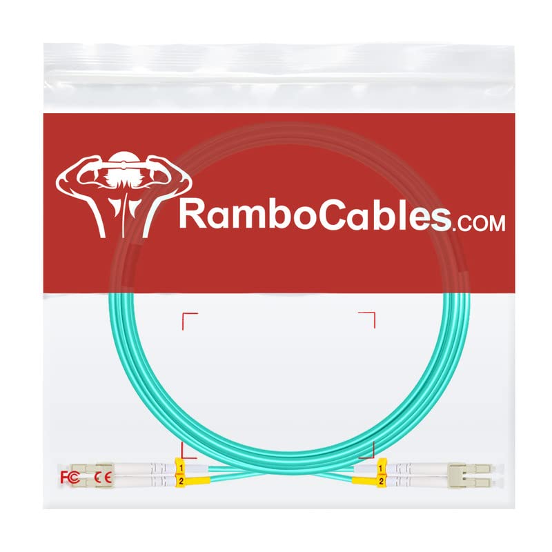  [AUSTRALIA] - RamboCables 2m(6ft) OM3 LC LC Fiber Patch Cables MMF Multimode, Options 0.2m~122m, LC to LC Fiber Optic Patch Cords Duplex, 50/125μm 10G LSZH 6.56ft/2m LC-LC
