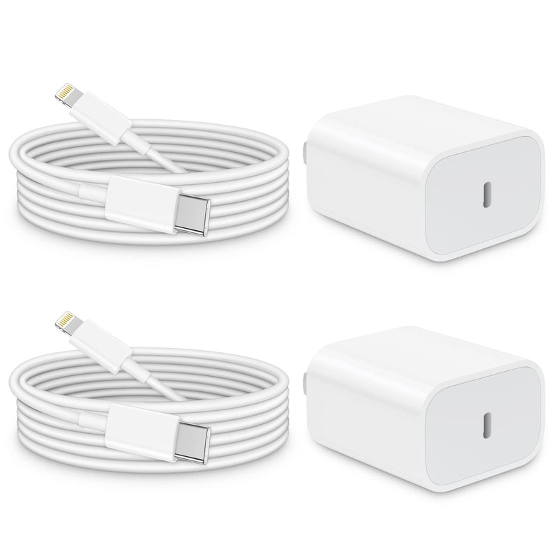  [AUSTRALIA] - iPhone 13 12 11 Charger Fast Charging, 【Apple MFi Certified】2-Pack 20W USB C Fast Charger with 6FT USB C to Lightning Cable Compatible with iPhone 13/12/11/Xs/8, iPad, AirPods Pro and More