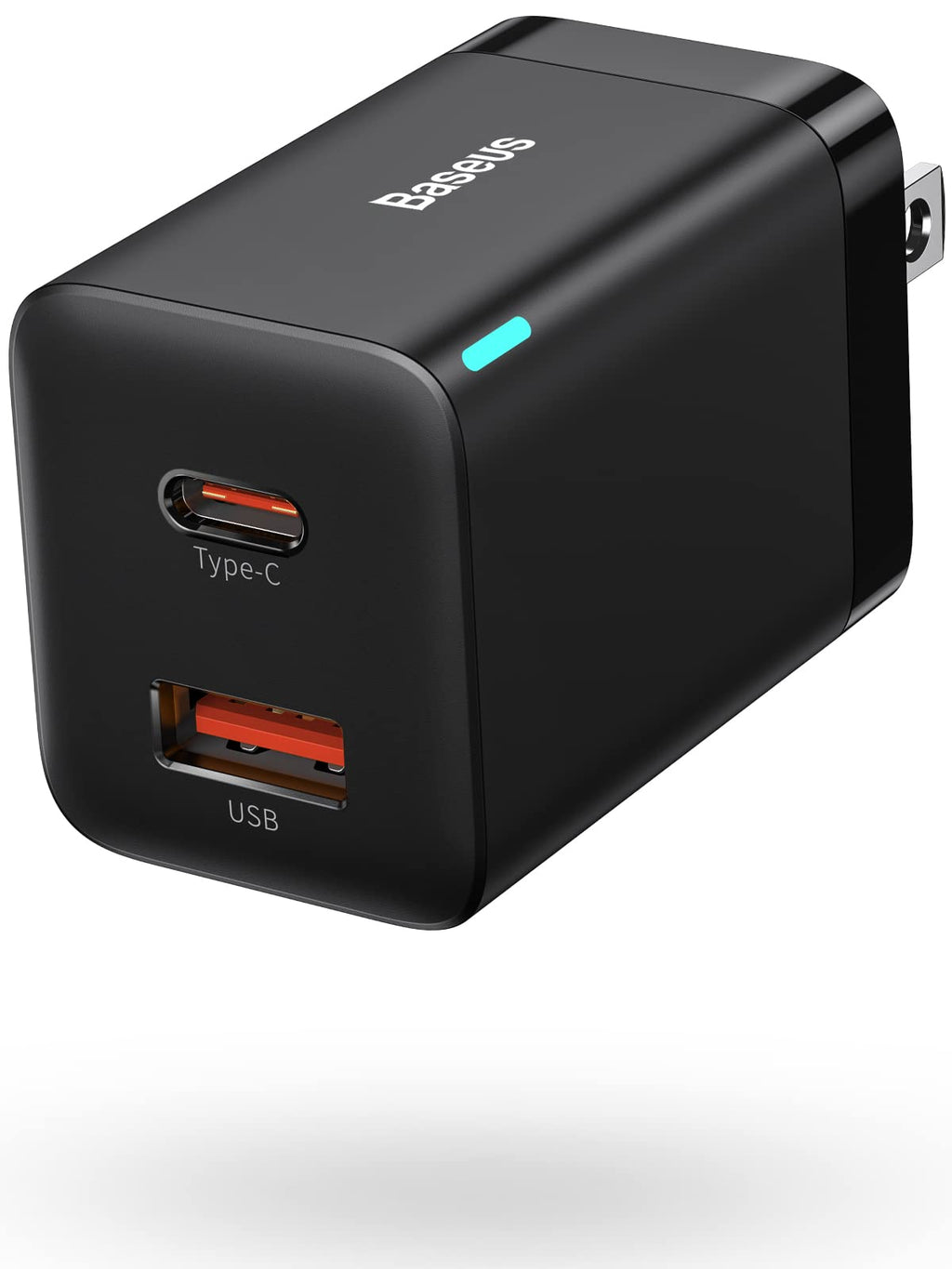  [AUSTRALIA] - USB C Charger, Baseus 30W Dual Port USB C Charger Block, Fast Compact PD Charger with Foldable Plug for iPad Pro/Air/Mini, iPhone 14/14 Pro/14 Pro Max/13 Pro/12/SE/11/XR/XS, Samsung, Pixel 6, Black