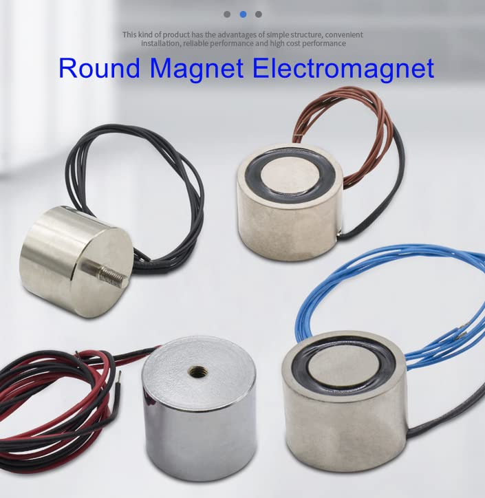  [AUSTRALIA] - Fielect DC12V Electromagnet Electric Lifting Magnet Electromagnet Solenoid Lift Holding Circular Suction-Cup Electrical Automatic Control System XDA-50