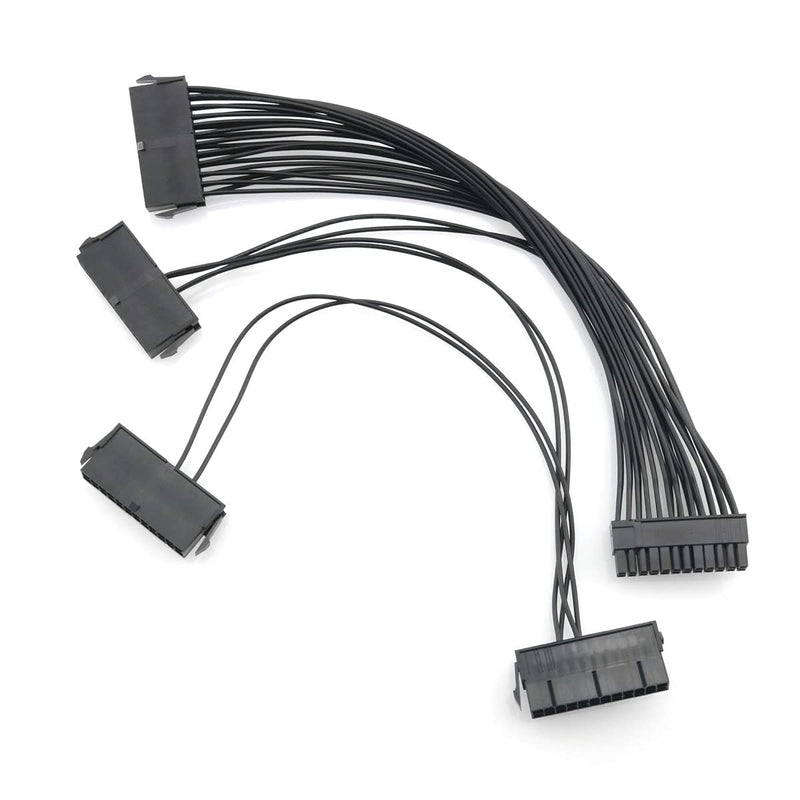  [AUSTRALIA] - 24Pin PSU Adapter DGHAOP 30cm 1 to 4 PSU Power Supply 24-Pin Extension Cable Connector Splitter Adapter for ATX Motherboard