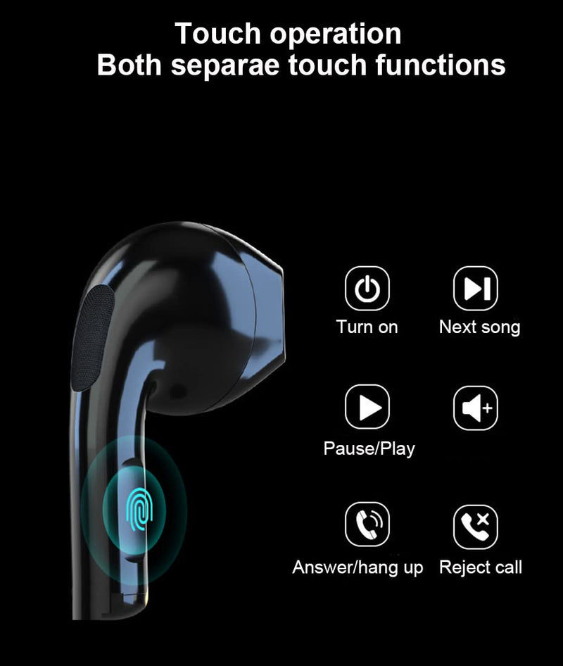  [AUSTRALIA] - Wireless Headphones, Noise Canceling Bluetooth Headphones Stereo Waterproof in-Ear Sports Bluetooth Headphones with Mini Charging Case and Built-in Microphon,for iPhone Android 3