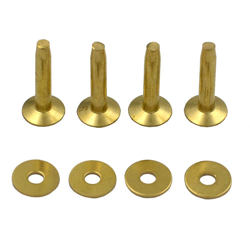  [AUSTRALIA] - DGOL 50 Sets Solid Brass #12 Size 12 Copper Burrs Rivets Washers 3/4 inch (19mm) Long Size 12 3/4" Brass