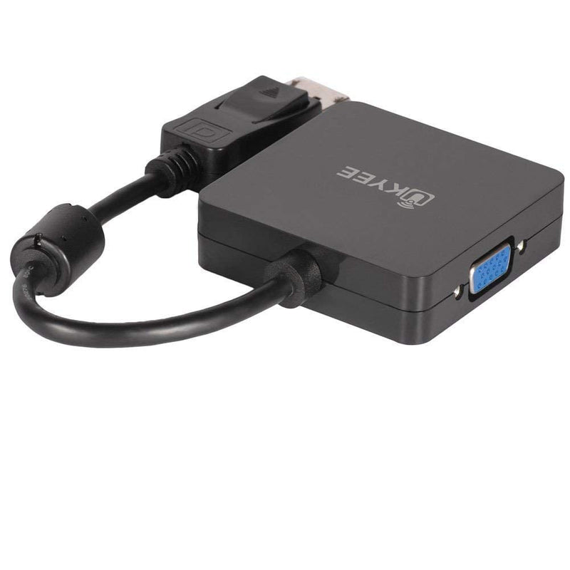  [AUSTRALIA] - Display Port to HDMI VGA DVI Adapter, UKYEE Multi-Function 3-in-1 DP DisplayPort to DVI HDMI VGA Converter Adapter 1080P@60Hz Male to Female - Black