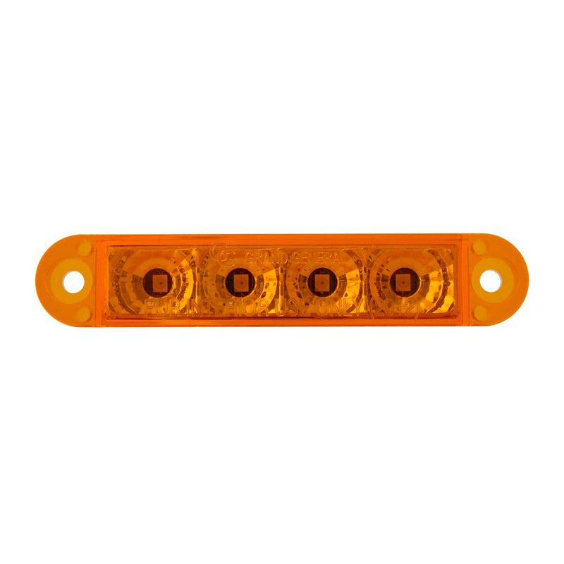  [AUSTRALIA] - GG Grand General 76070 Light Bar (3-1/2" Flush Mount Amber 4 LED, 3 Wires)