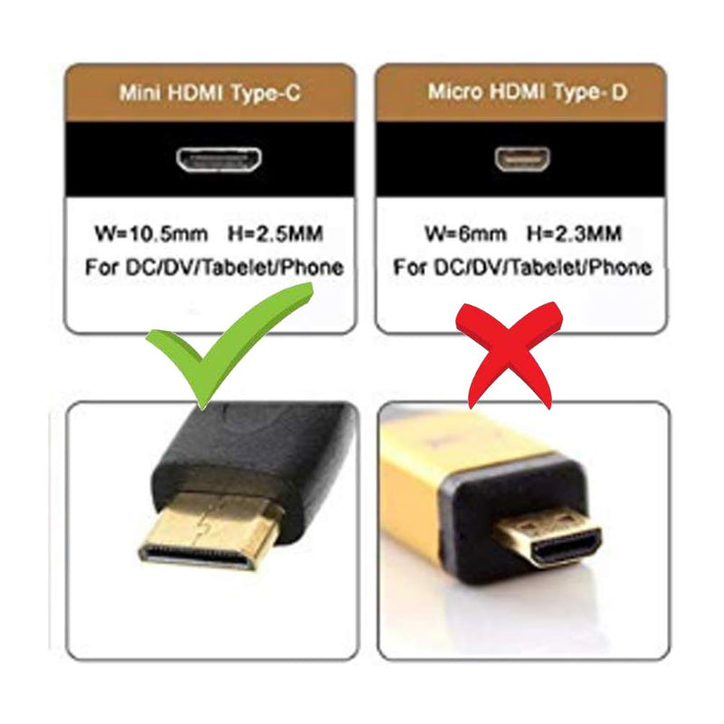 Seadream 6" 15CM High Speed 90 Degree Mini HDMI Left-toward Male to HDMI Female Cable Adapter Connector (Left-Toward) - LeoForward Australia