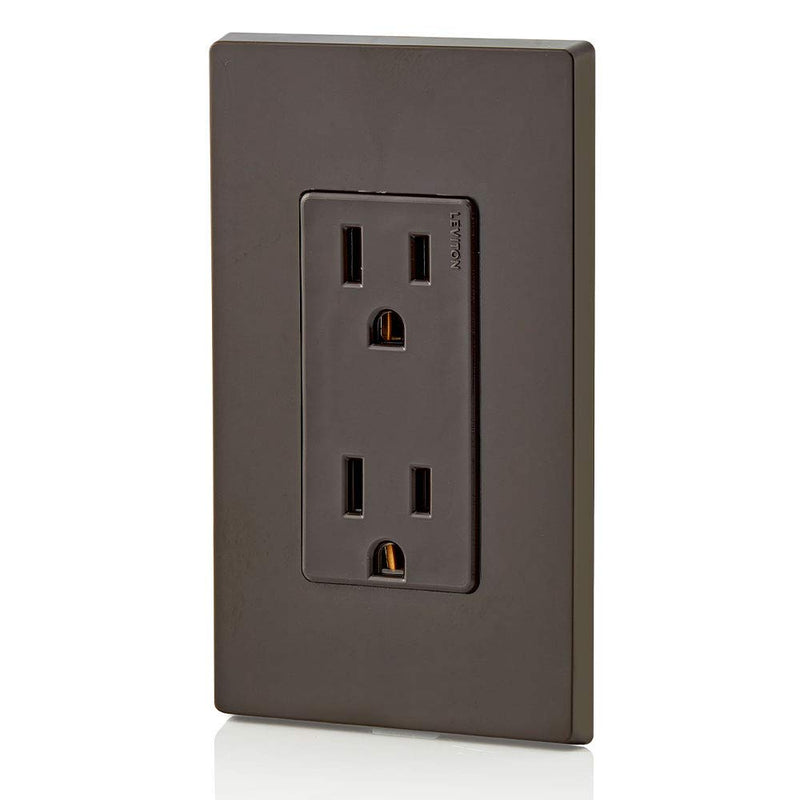  [AUSTRALIA] - Leviton 5325 15 Amp, 125 Volt, Decora Duplex Receptacle, Residential Grade, Grounding, Brown 1 Count