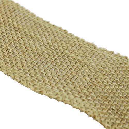  [AUSTRALIA] - IMPRINT 2" Wide Burlap/Jute Fabric Craft Ribbon Rollm, About 2 Meters Length