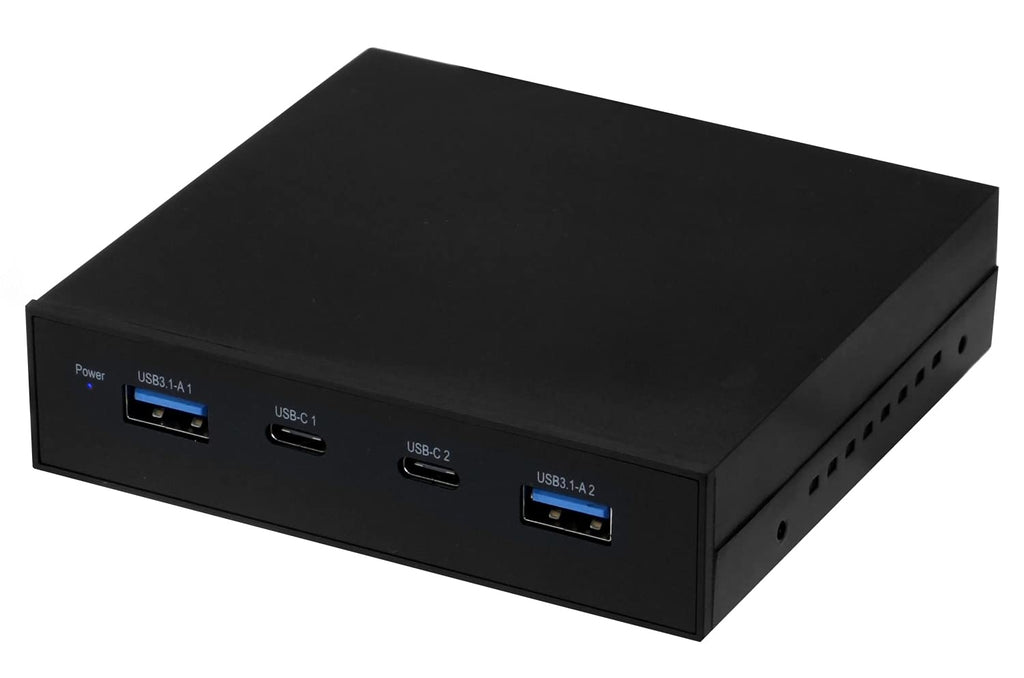  [AUSTRALIA] - Sedna USB 3.2 Gen II ( 10Gbps ) 4 Port ( 2A2C) Internal Hub ( Floppy Bay ) with Type A to Type E Connector Adapter, Black (SE-USB32G2-IHUB-224-E)