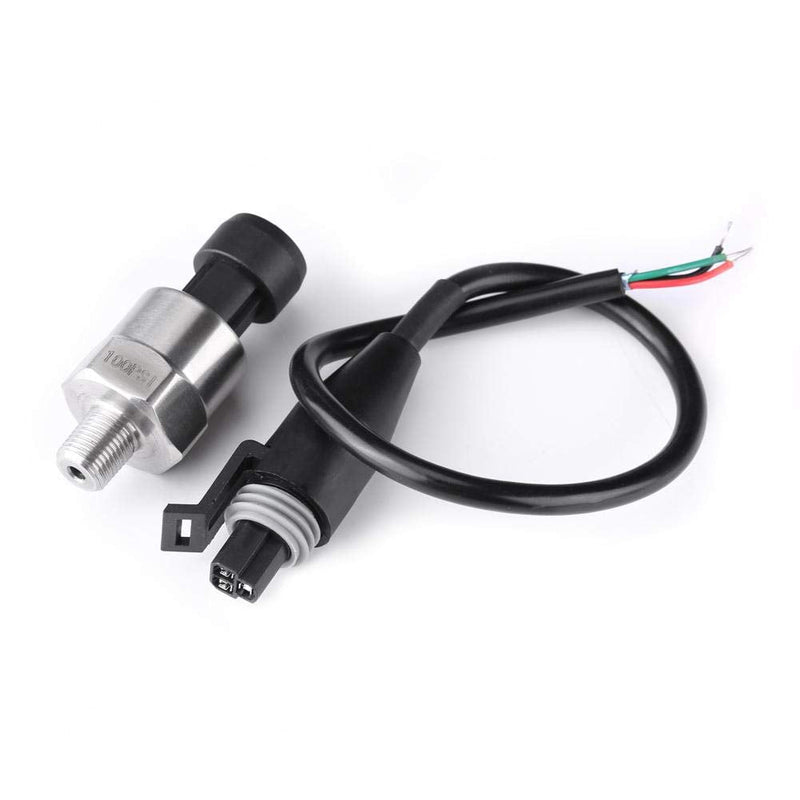  [AUSTRALIA] - DC 5V Pressure Sensor 1/8 Inch NPT Thread Pressure Transducer Sensor, Stainless Steel Pressure Sensor Transmitter Pressure Transmitter for Water, Fuel, Air (100 psi)