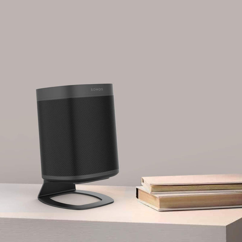  [AUSTRALIA] - Monzlteck Desktop Stand for Sonos One,One SL, Compatible with Play1,Speaker Mount,Solid Metal (Black) black