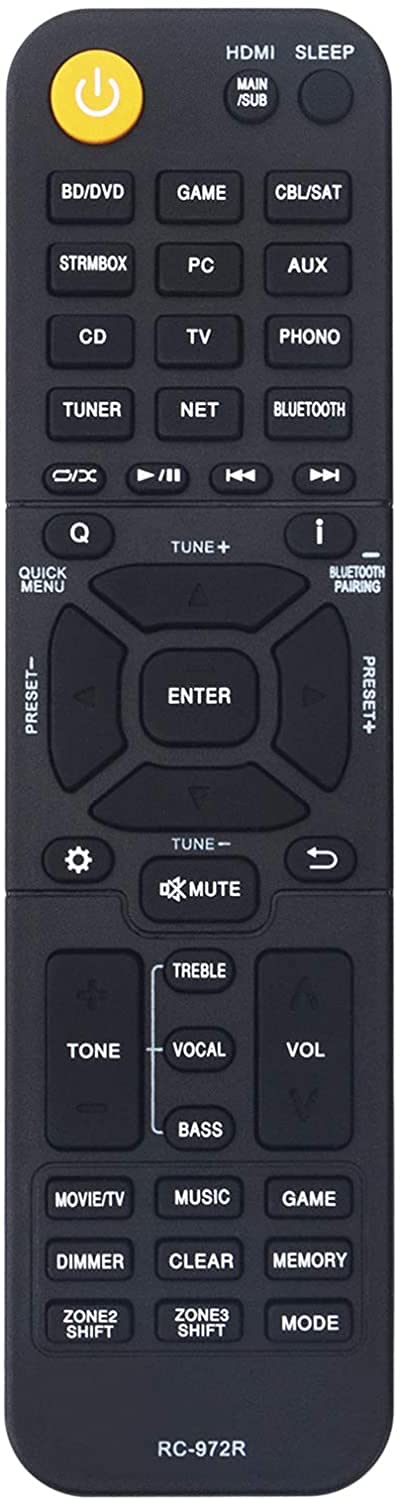  [AUSTRALIA] - RC-972R Replacement Remote Control for TX-SR393 TX-NR797 TX-RZ840 TX-NR595 Onkyo AV Receiver