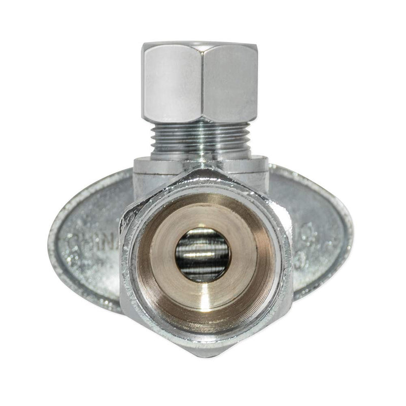  [AUSTRALIA] - Eastman 10733LF Quarter-Turn Angle Stop Valve, 1/2 inch FIP x 3/8 inch OD Comp, Chrome