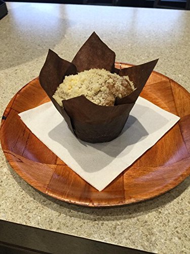  [AUSTRALIA] - Decony Large Tulip Baking Cup Liners Muffin Cupcake Paper Liners -200 pack - Great for large cupcakes and muffins - Appx. 200 Ct. 2 3/4-4 (brown) Brown