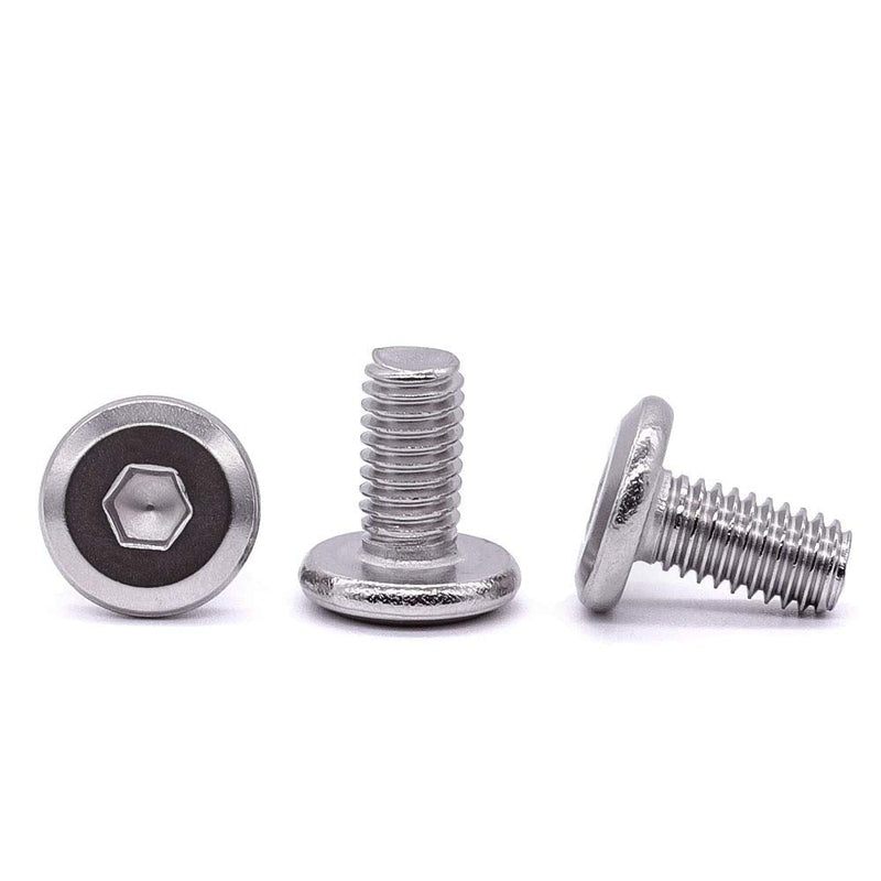  [AUSTRALIA] - M6-1.0 x 10mm Flat Head Hex Socket Cap Screws Bolts, 304 Stainless Steel 18-8, Countersunk Connector Screws for Furniture Baby Bed Chairs, Bright Finish, Full Thread, Pack of 30 M6-1.0 x 10mm (30 PCS)