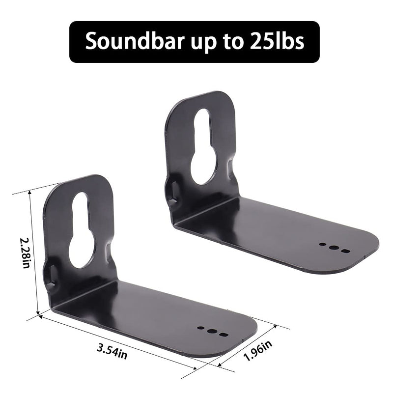  [AUSTRALIA] - Tendodo 1 Pair of Black Soundbar Wall Mount Bracket for Samsung Soundbar HW-A650 HW-A650/ZA HW-A450 HW-A450/ZA HW-B450 HW-B550 HW-B550/ZA HW-B650 HW-Q6CT HW-Q6CT/ZA HW-Q800B HW-Q990B HW-LST70T