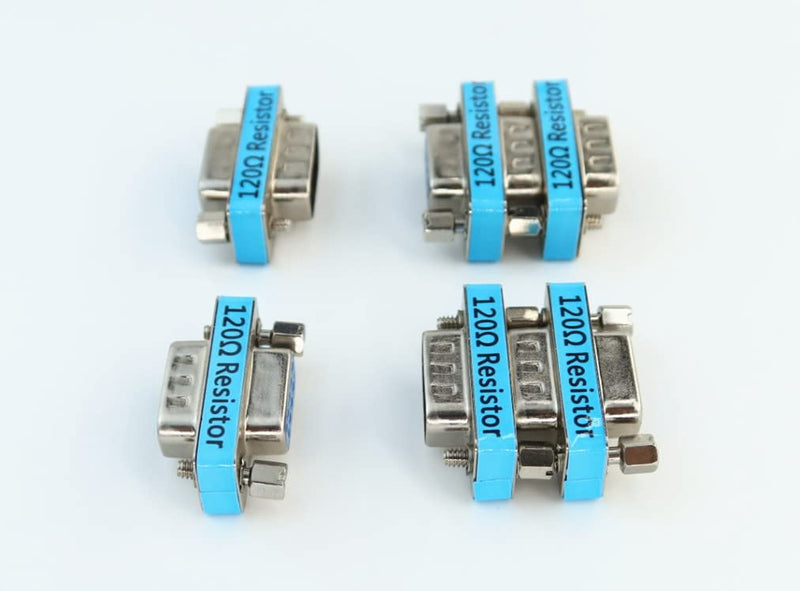  [AUSTRALIA] - YPP 6-Pack RS323 Serial DB9 Male to Female Connector Adatper CAN Bus Terminal Resistance Terminator with 120ohm Resistance