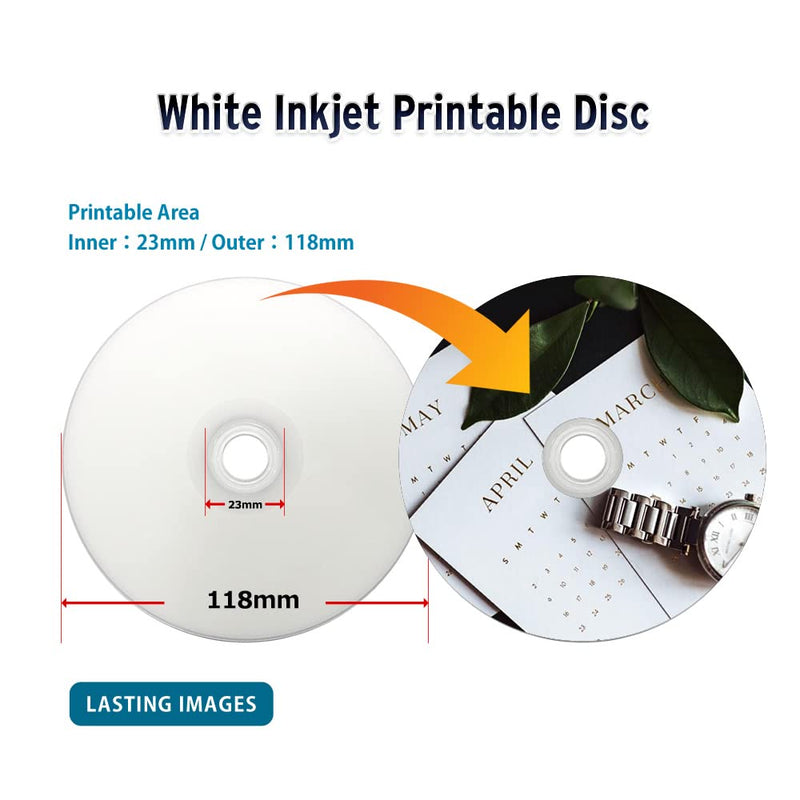  [AUSTRALIA] - PlexDisc Water Resistant Glossy White Inkjet Printable BD-R 6x 25GB Blu-ray, 25 Disc Spindle
